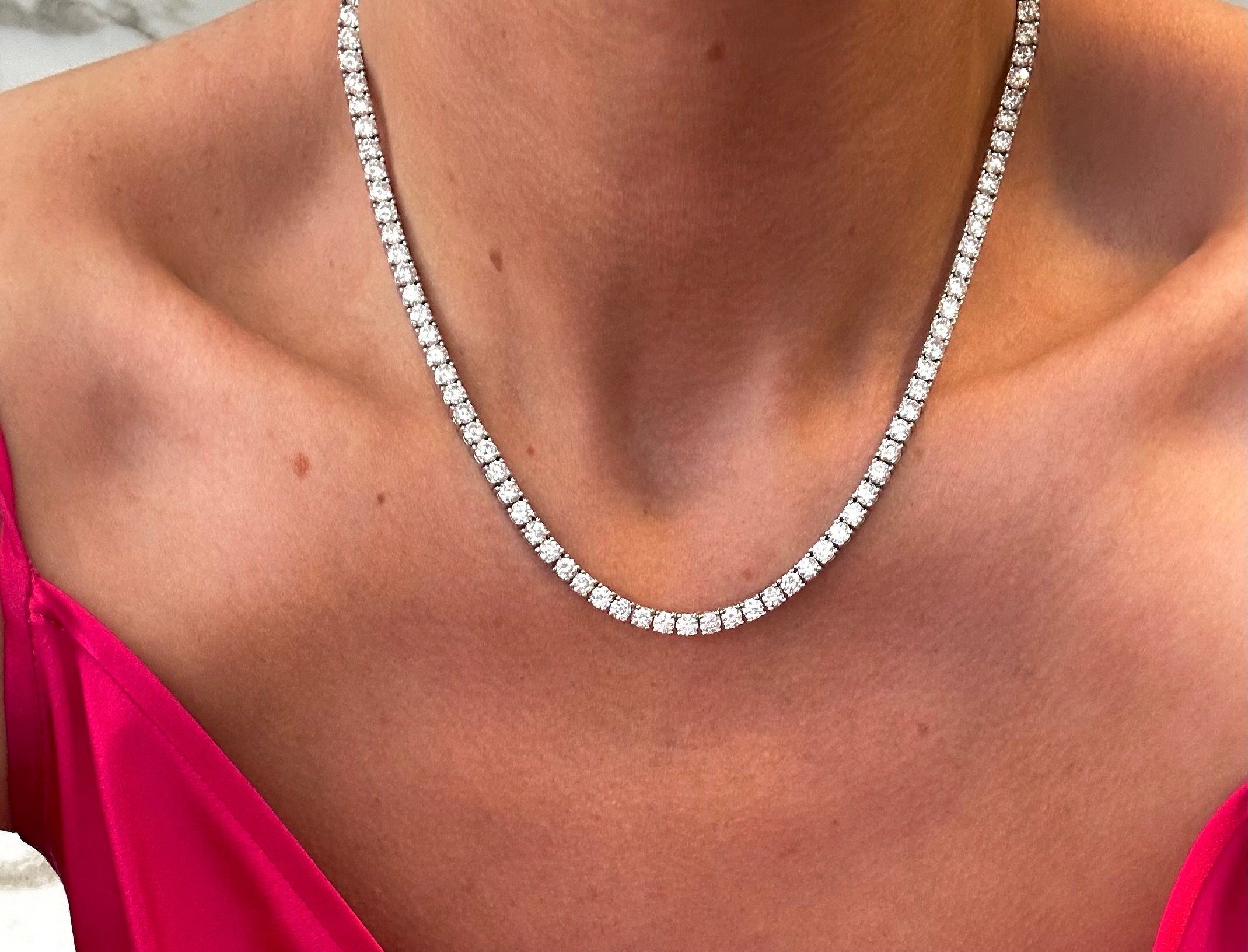 Same Size Classic Tennis Necklace