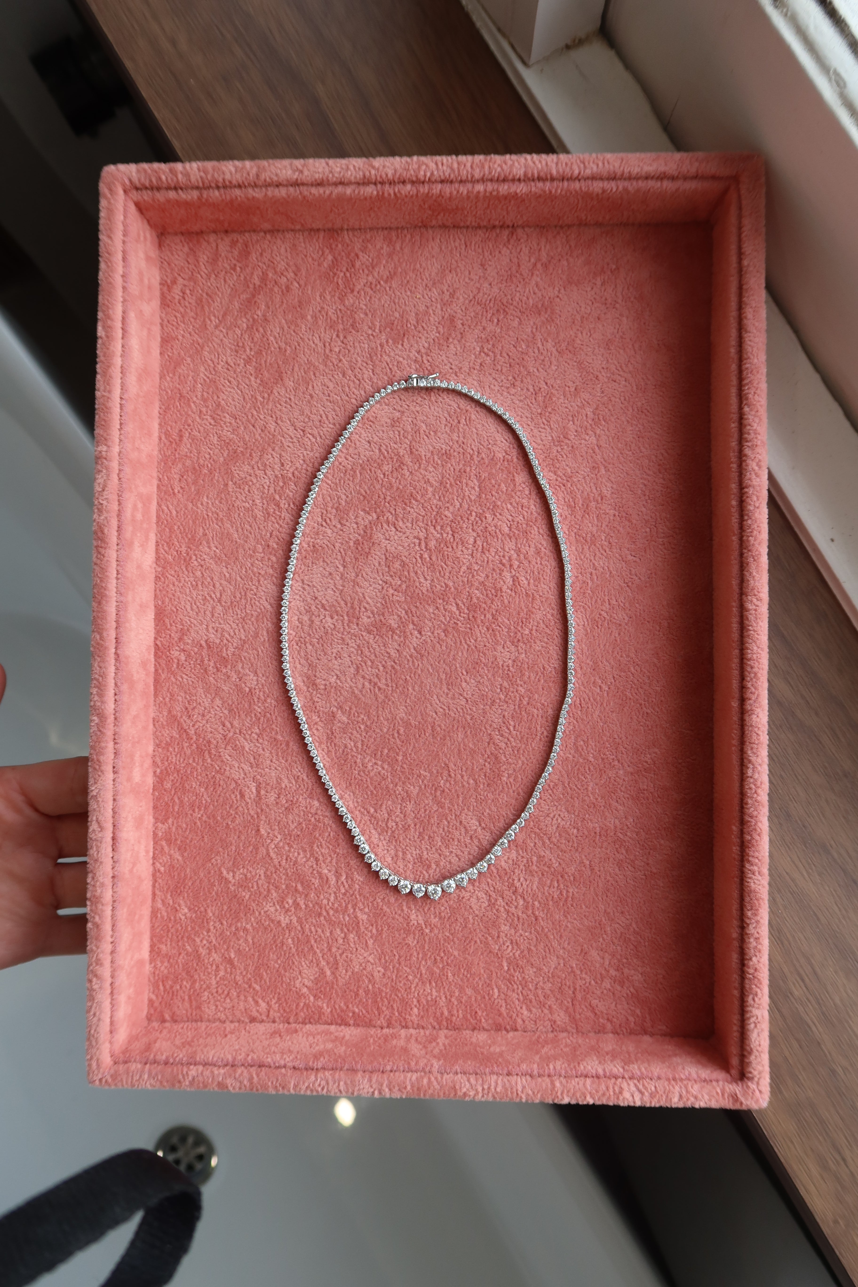 8 Carat Riviere Graduated Necklace