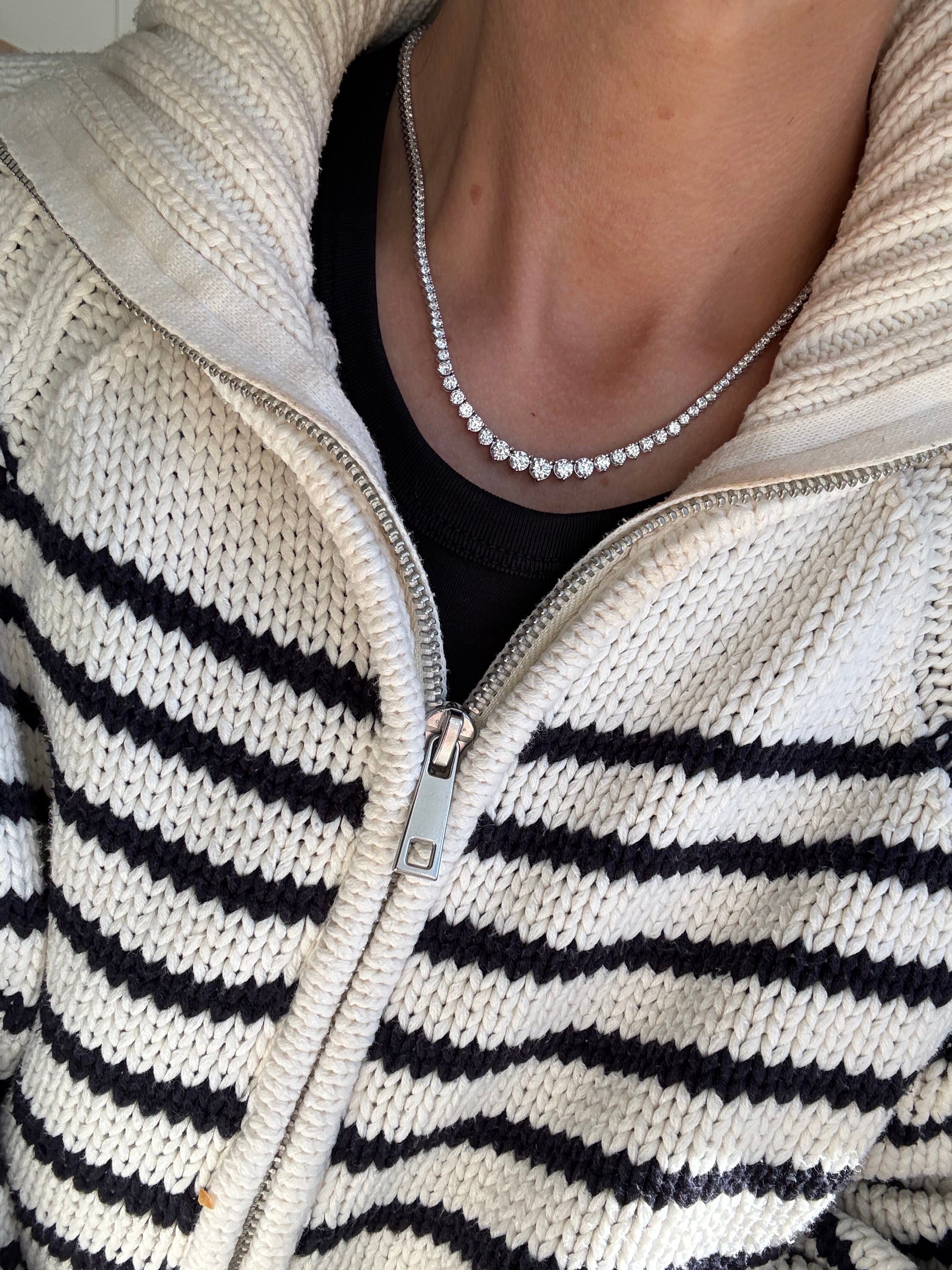 8 Carat Riviere Graduated Necklace