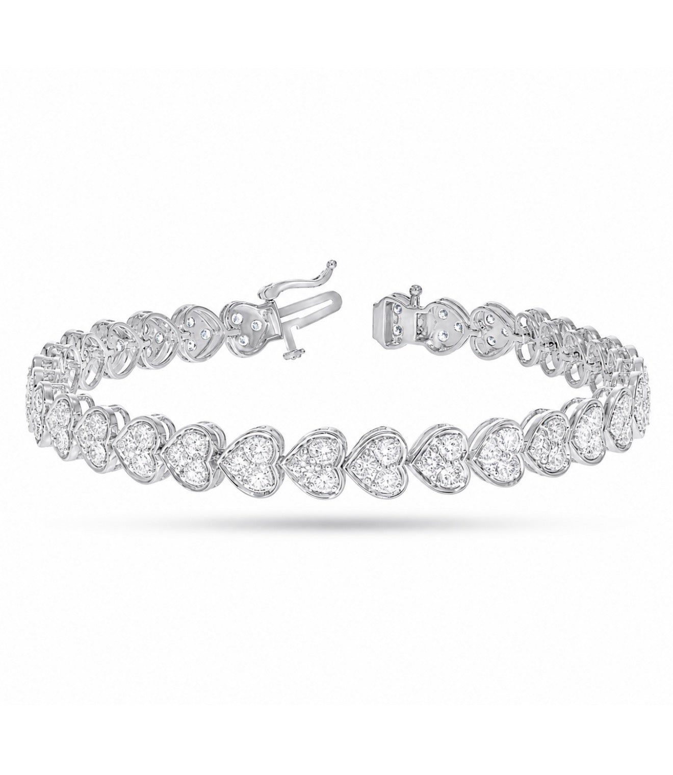 The Romantics Heart Tennis Bracelet
