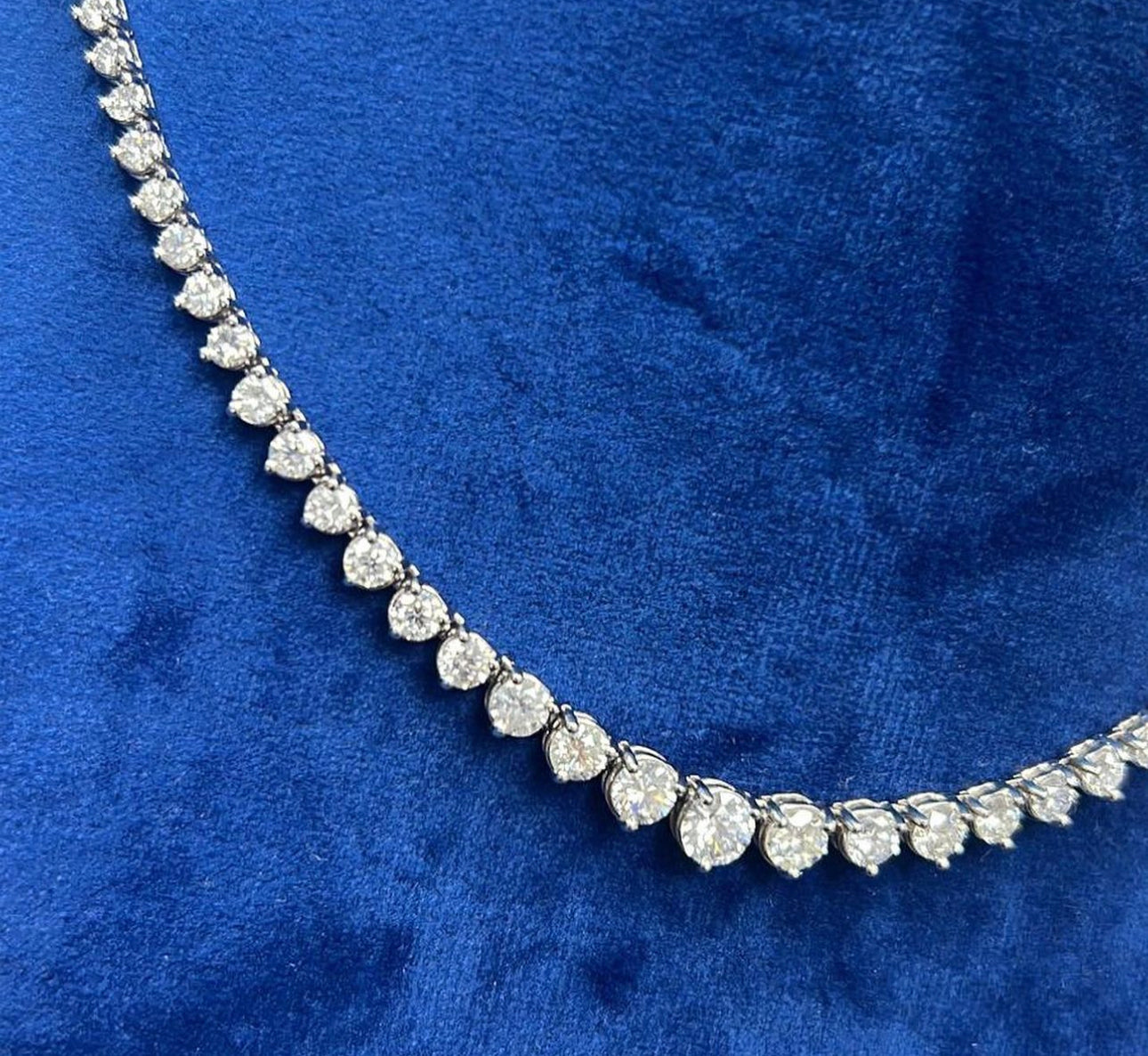 8 Carat Riviere Graduated Necklace
