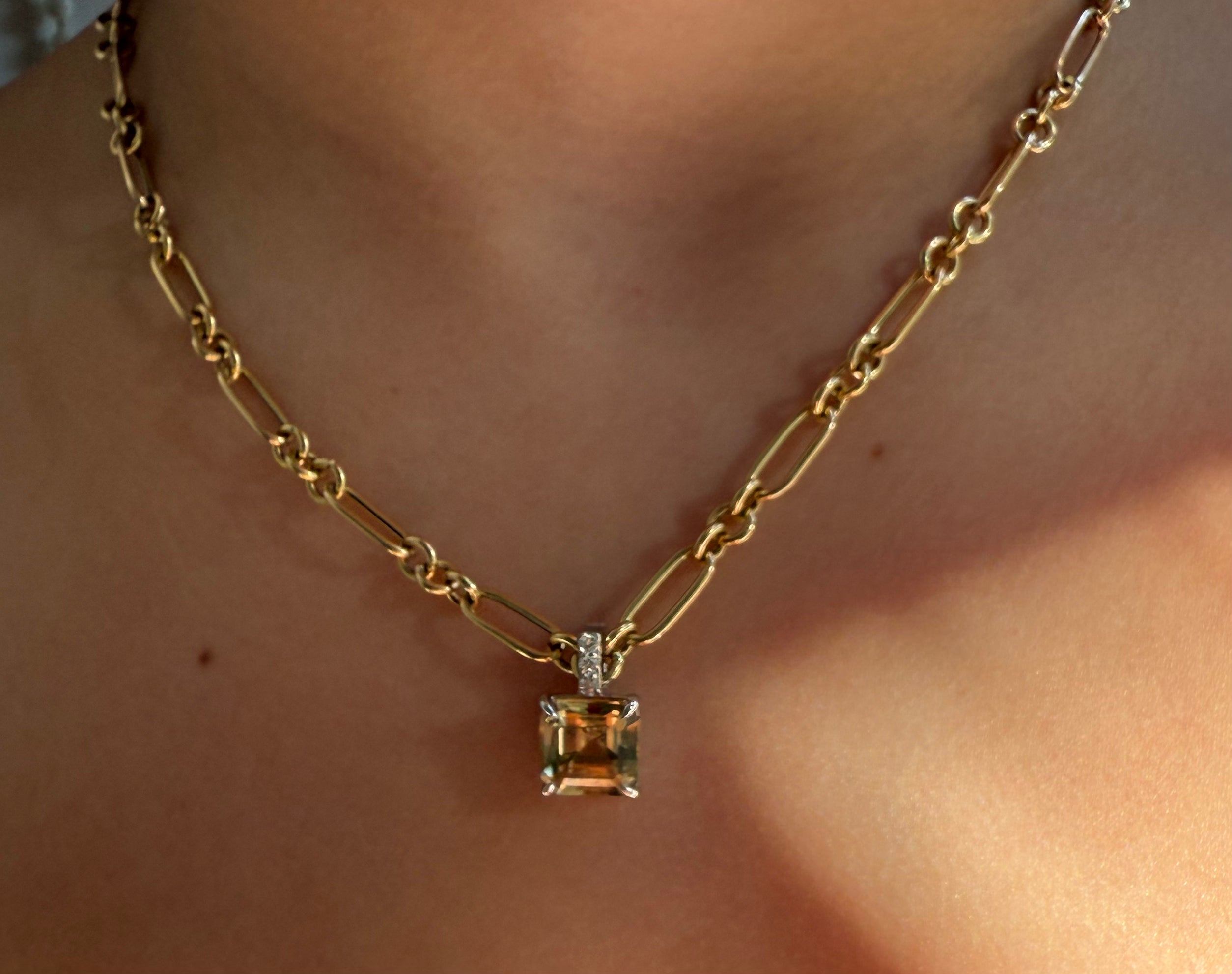 Yellow Tourmaline Pendant