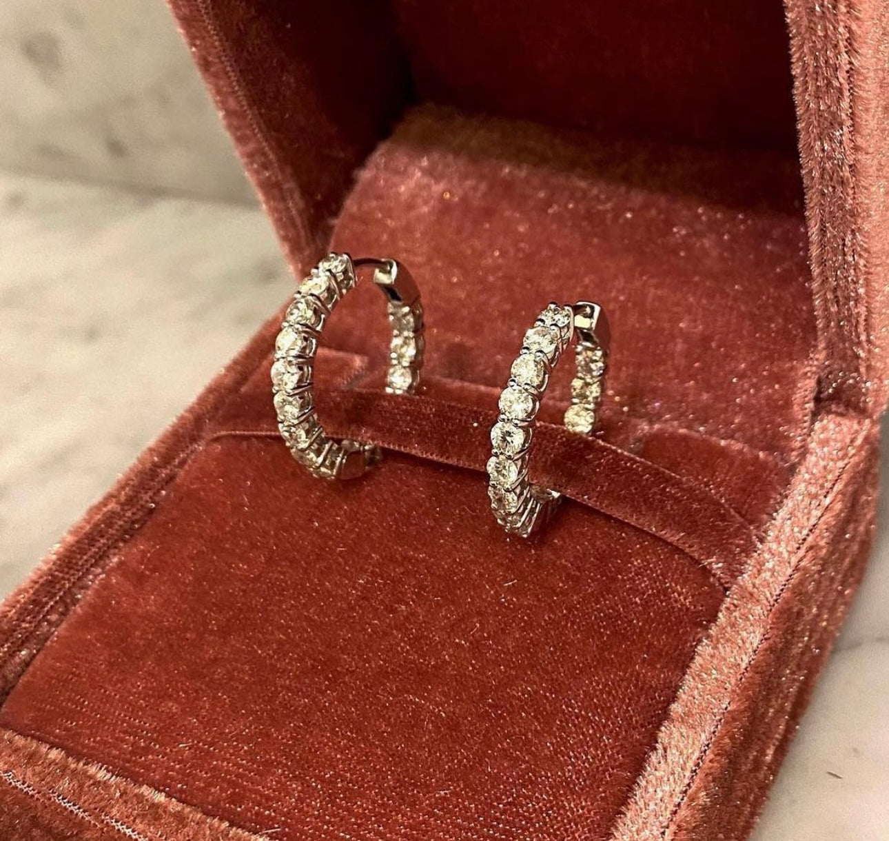 2.5 Carat Diamond Hoops