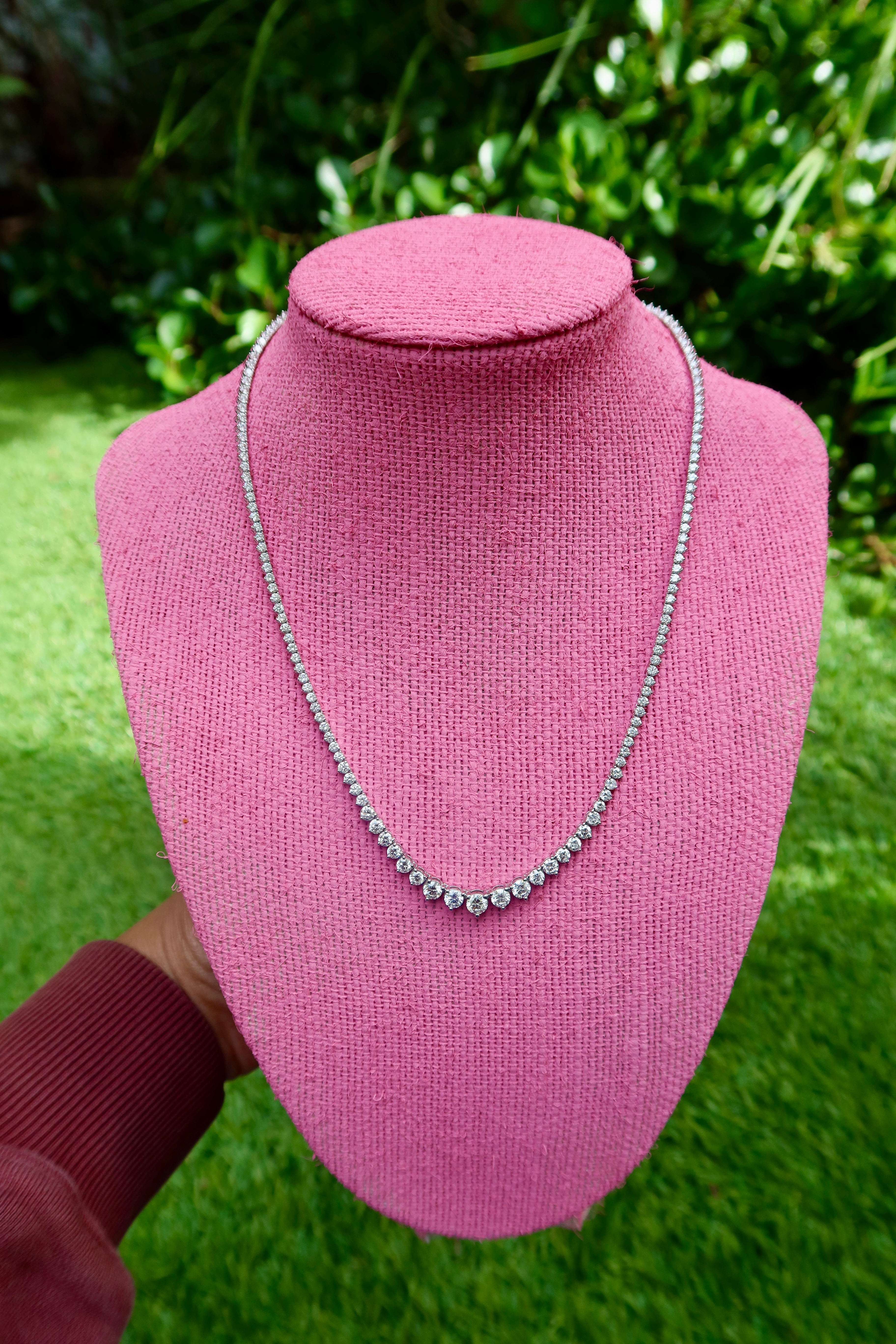 8 Carat Riviere Graduated Necklace