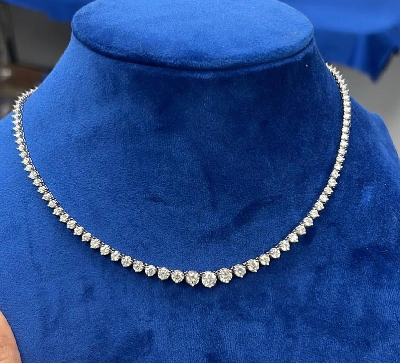 8 Carat Riviere Graduated Necklace