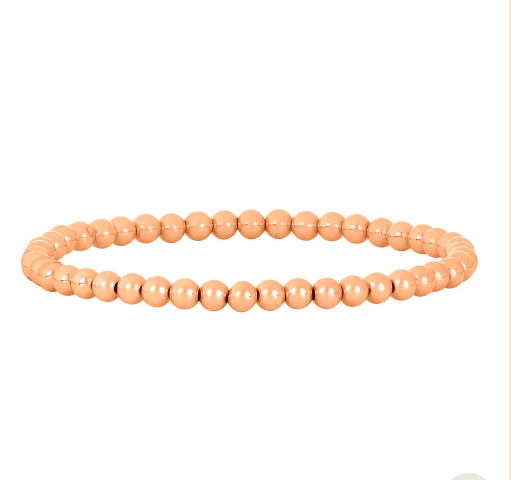 4mm Rose Gold Filled Beads